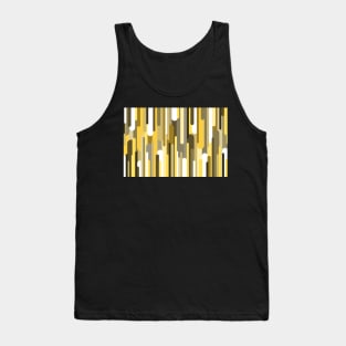 Flowing drops of paint in gold yellow, liquid flow Tank Top